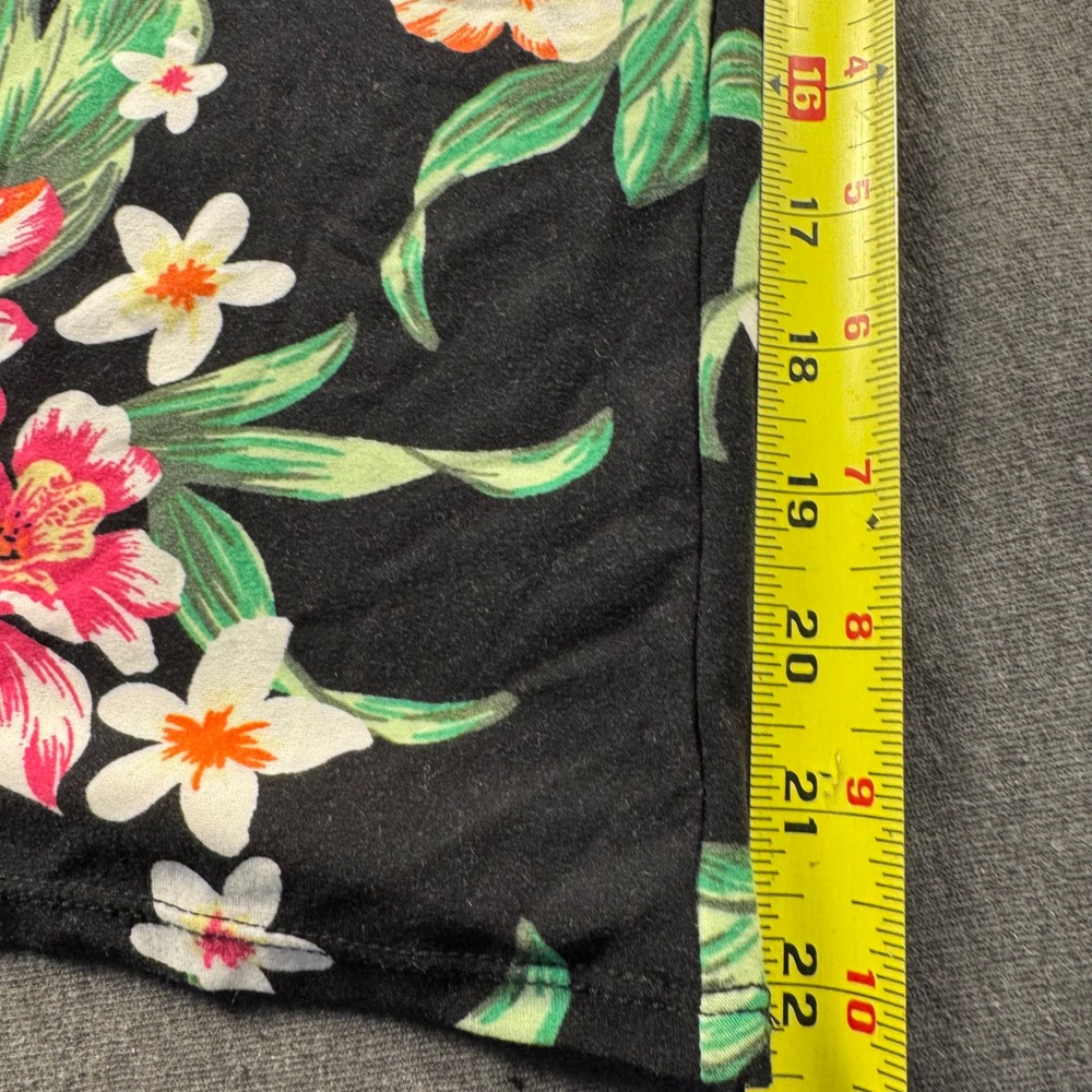 No Boundaries Womens XXL Tropical Floral Strapless Wide Leg Jumpsuit Black Pink - Picture 5 of 10